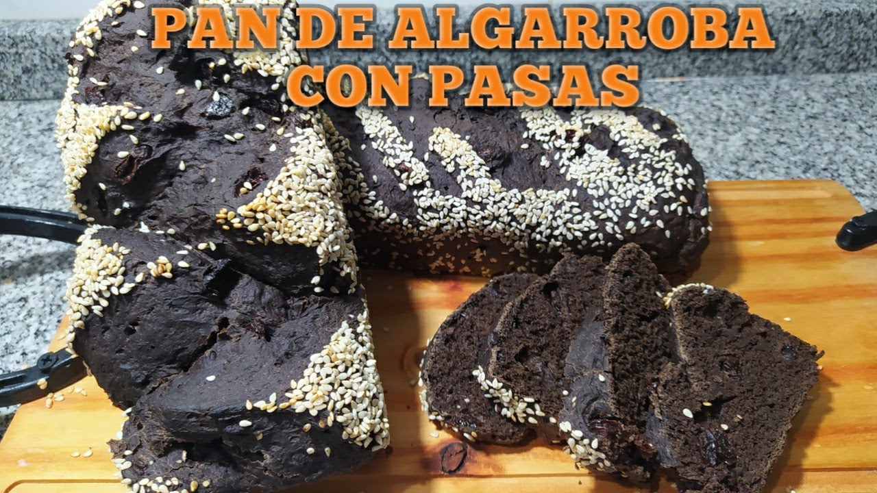 Pan de harina de Algarroba y pasas 😋