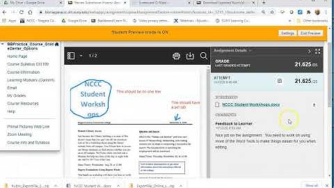 My Grades in Blackboard Student View