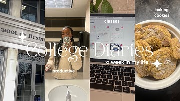 college diaries ✨ chit-chat grwm, studying, going to classes, being productive & baking cookies