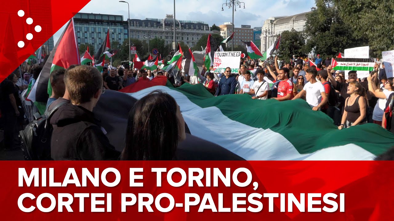 LIVE Manifestazioni pro-Palestina. Le immagini in diretta da Milano e Torino