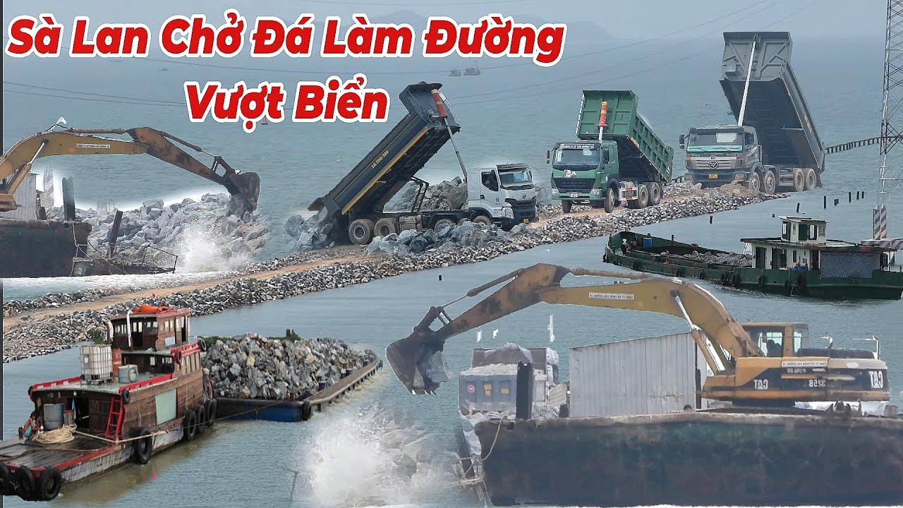 Quy trình làm đường vượt biển của Việt Nam. Cupuchia xem cũng hơi lo sợ.