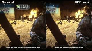 Battlefield 3 Xbox 360 SD(No Install) vs HD(HDD Install)