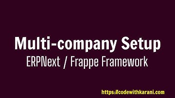Multi-company setup in ERPNext/Frappe