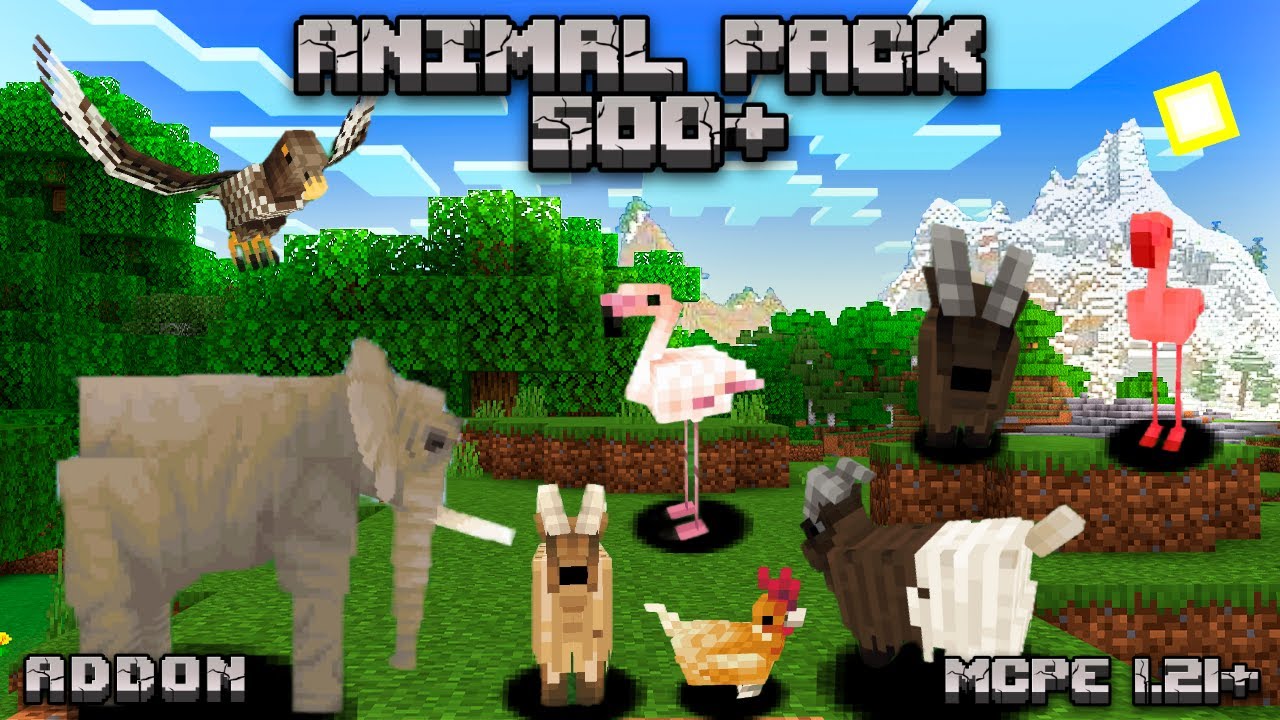 GRÁTIS!!! Download do Addon ANIMAL PACK 500+ para o Minecraft PE 1.21 ...
