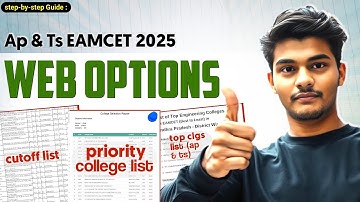 AP/TS Eamcet counselling 2025 : web options process step - by - step Guide
