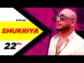 Shukriya official  sufna  b praak  jaani  ammy virk  tania  latest punjabi songs 2020