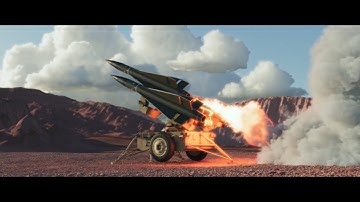 Missile launch and explosion | CGI sequence made with Houdini