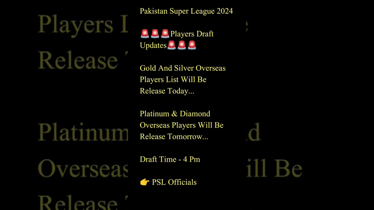 Pakistan Super League 2024