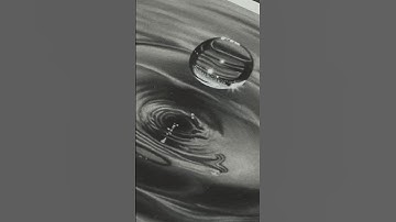 Step by Step Realistic WATER DROPLET Drawing using Graphite Pencils!  #shorts #drawing