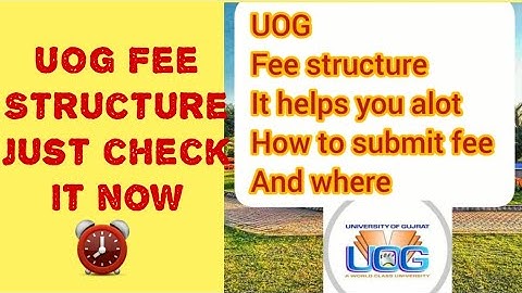 Fee structure of UOG#Admission 2020