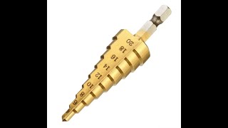 ৪–২০ মিমি HSS টাইটানিয়াম ড্রিল বিট | 4–20mm Titanium Step Drill Bit for Wood & Metal | 📞01333105717