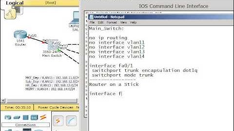 How to configure Switch VLAN with router config part2