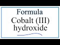 Cobalt and Hydroxide Ion Concepts
