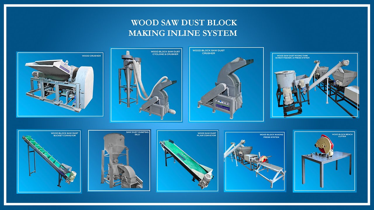 Dust Block Machine Wood Pallet Block | Wood Saw Dust | Wood Block Manufacturing | Machine ...