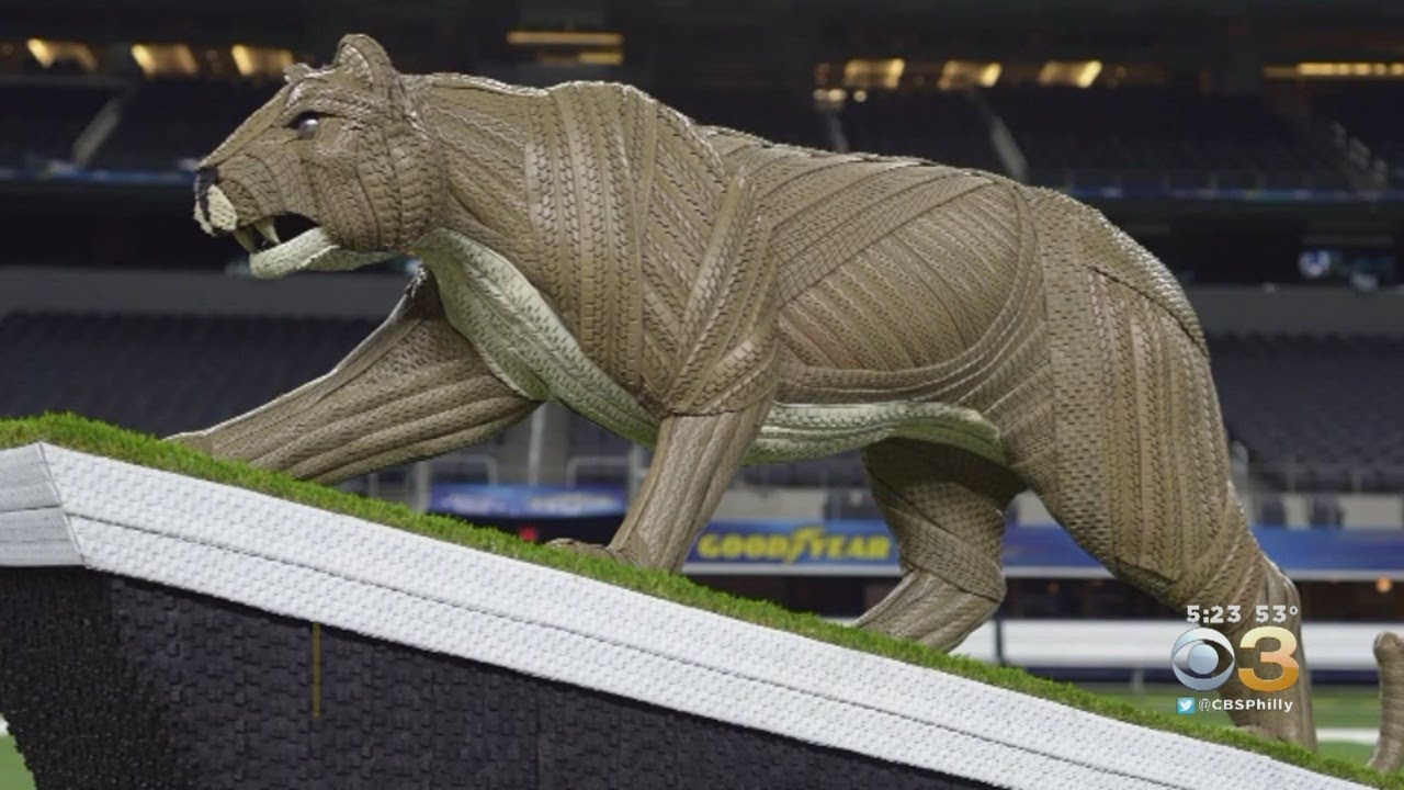 Penn State Nittany Lion Statue Made Completely Out Of Tires YouTube