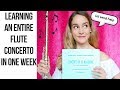 Can I learn a concerto in 7 days?? | flute practice vlog