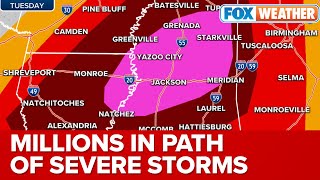 Significant Severe Weather Outbreak In South Threatens 25 Million