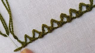 Soo Easy & Simple Border Line Stitch like a wow for Beginners | Border Line Design | Hand Embroidery