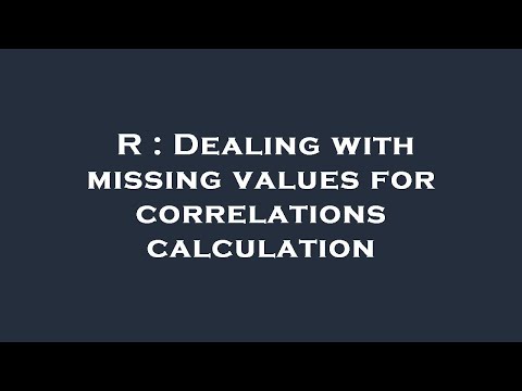 R : Dealing with missing values for correlations calculation