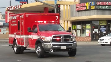 LAFD Rescue 7 Responding