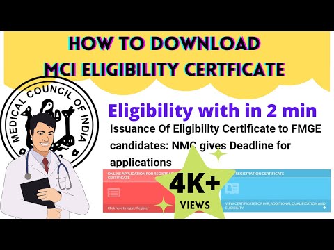 MCI/NMC ELIGIBILITY CERTIFICATE // GET YOUR ELIGIBILITY ON YOUR GMAIL.#mbbs #fmge #nmc