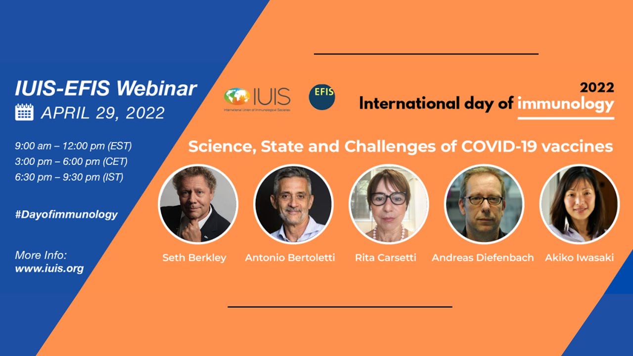 2022 International Day of Immunology - Science, State and Challenges of COVID-19 vaccines