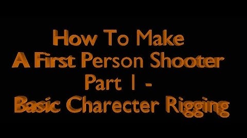 How To Make A First Person Shooter In Blender  - Part 1 (python)