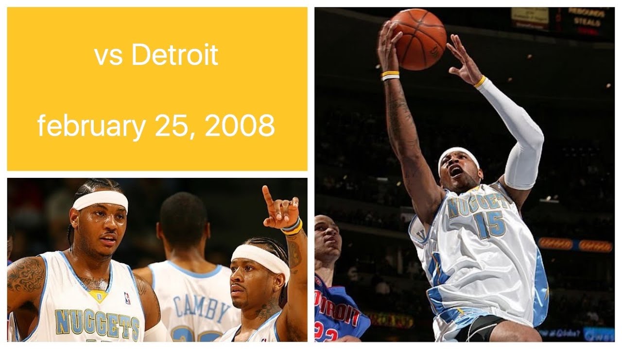 Carmelo Anthony 23 pts vs Detroit Pistons Highlights (february 25, 2008