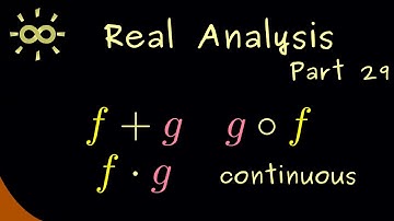 Real Analysis 29 | Combination of Continuous Functions [dark version]