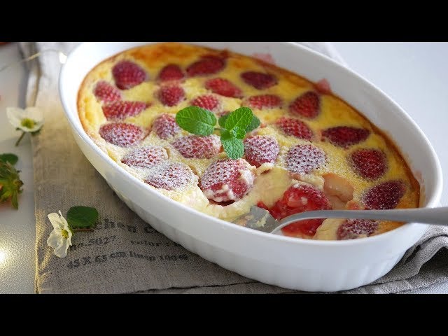 Xmasのデザートにもぴったり♡苺クラフティ | strawberry Clafoutis