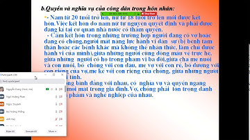GDCD 9 - Bài 12: Quyền và nghĩa vụ của công dân trong hôn nhân (Dạy học trực tuyến - Lớp 9C)