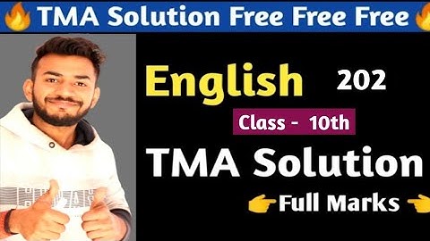 NIOS Class 10th English (202) solved Assignment || TMA Solved Assignment || NIOS ||