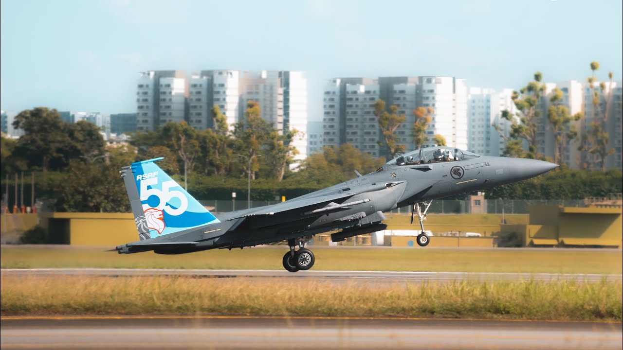 The Best F-15 Fighter Yet: F-15SG Landing At Air Force Base