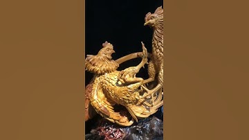 Tượng " Gà Trọi " được đục từ gỗ hương nguyên khối, vô cùng thần thái - đồ gỗ kangnam