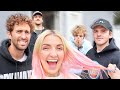 Brothers & Boyfriend React To My PINK HAIR!