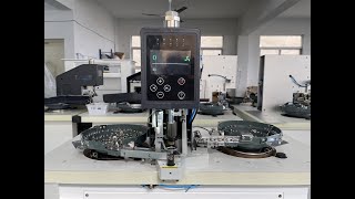 Button attaching machine automatic button feed