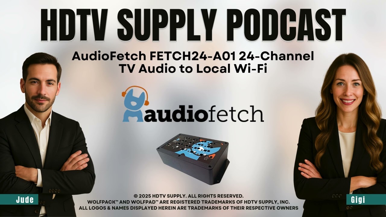 AudioFetch FETCH24-A01 24-Channel TV Audio to local Wi-Fi