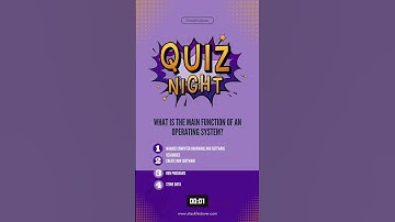 What is the main function of an operating system? #shorts #quiz #quizchallenge