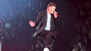 Justin Timberlake performs Infinity Love on The Forget Tomorrow Tour in Vancouver on 4/29/24.