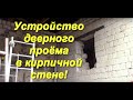 Проём для двери в несущей стене с установкой перемычки!