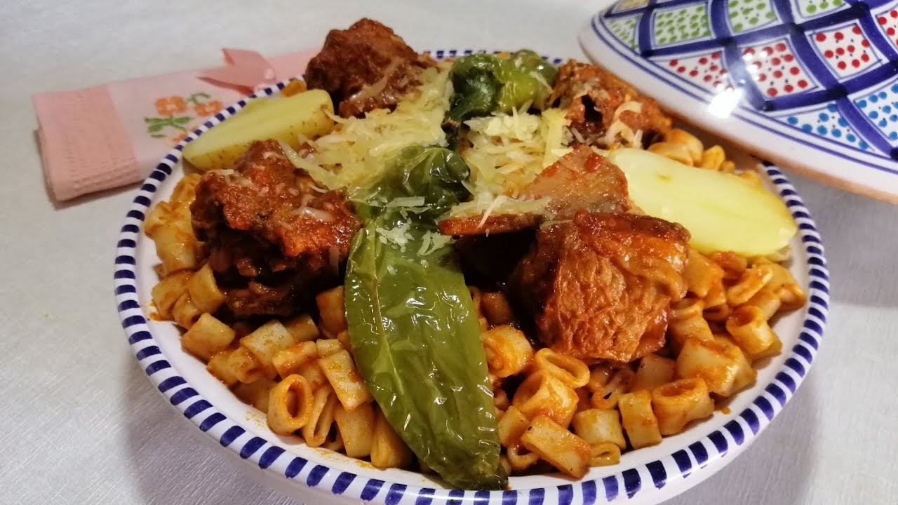 مقرونة تونسية مشخشخة ومحرحرة ..ردوا بالكم تعملوها "شاحطة " 😂😂