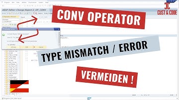 CONV Operator - Type Mismatch / Error - in ABAP vermeiden [7.40] [deutsch]