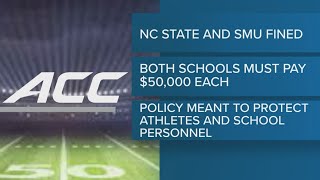 NC State, SMU hit with $50,000 ACC fines following postgame field-storming incidents