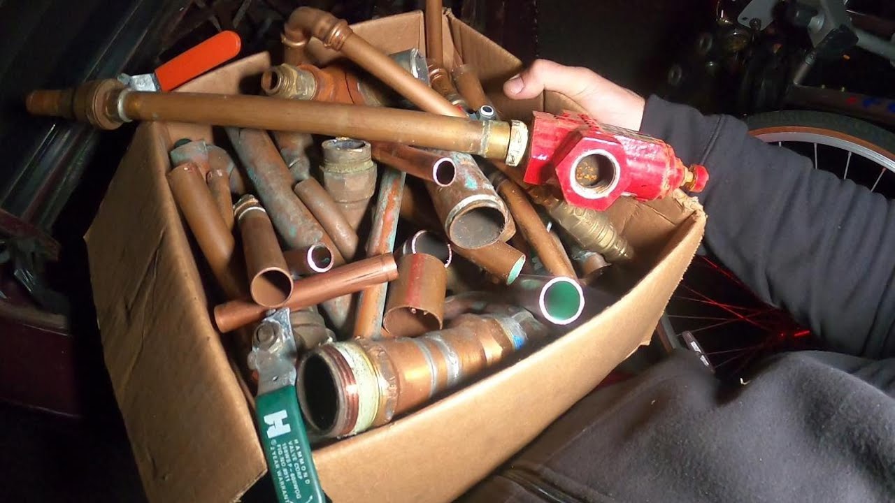 Trash picking: box full of copper