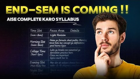 Complete Your Syllabus Before End Sem ! END SEM Strategy 💯
