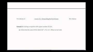 Pre-Calculus 11 - Lesson 3.5