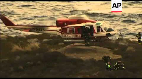 Close-up pictures of aborted rescue operation from ship