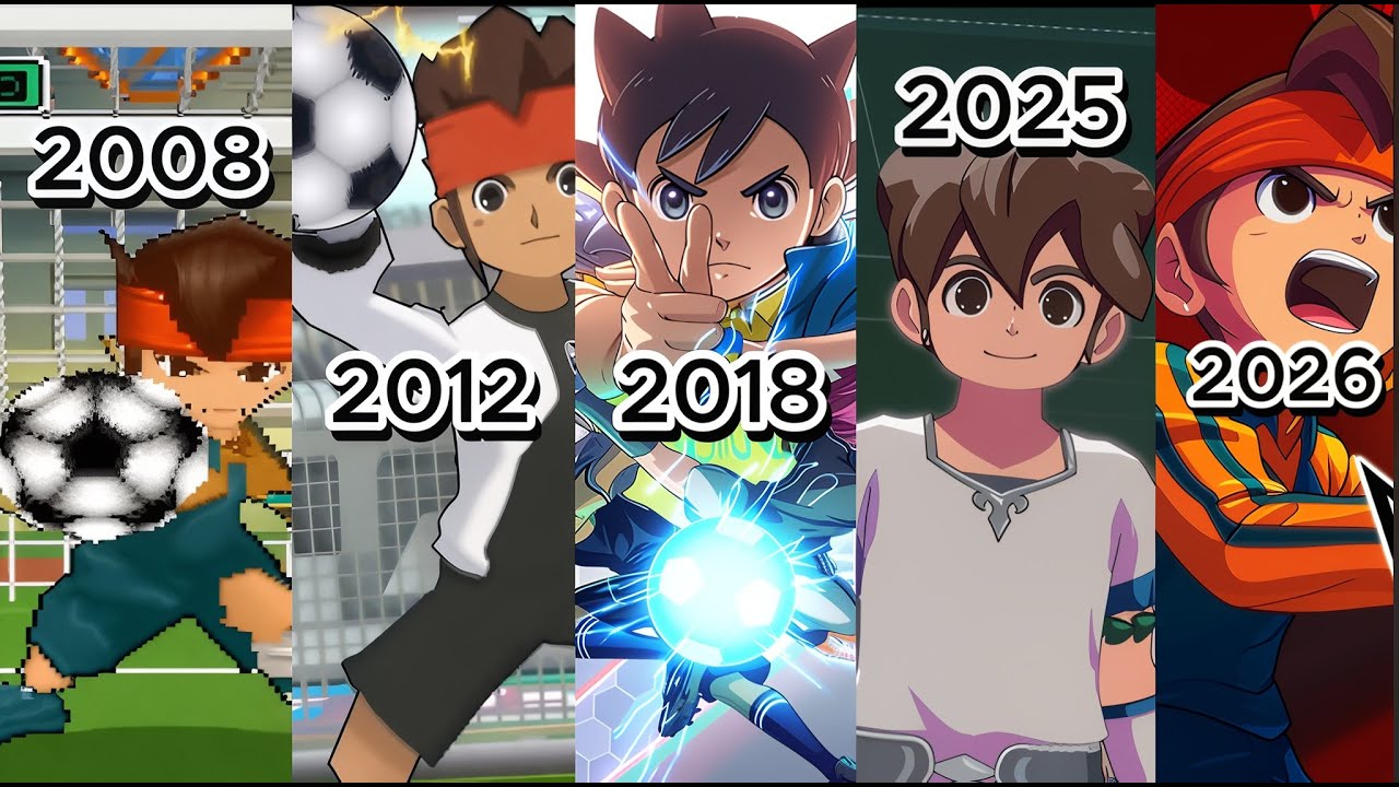 Evolution of Inazuma Eleven games (2007-2026) (IE beta, inazuma eleven victory road and IE remake)
