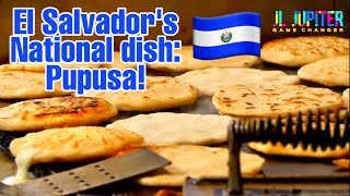 El Salvador's National dish, PUPUSA! First time eating pupusa and it was delicious!