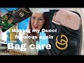 Gucci marmont handbag care cleaning & renovation of my bag before & after results